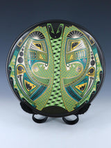 Mata Ortiz Hand Coiled and Painted Paquime Pottery Plate - PuebloDirect.com