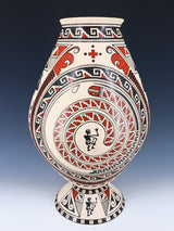 Poterie enroulée à la main Mata Ortiz avec support