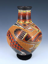 Mata Ortiz Hand Coiled and Painted Pottery Vase - PuebloDirect.com