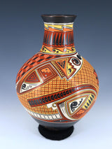 Mata Ortiz Hand Coiled and Painted Pottery Vase - PuebloDirect.com