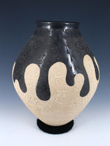 Mata Ortiz Hand Coiled and Painted Pottery Vase