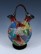 Mata Ortiz Hand Coiled and Painted Wedding Vase - PuebloDirect.com