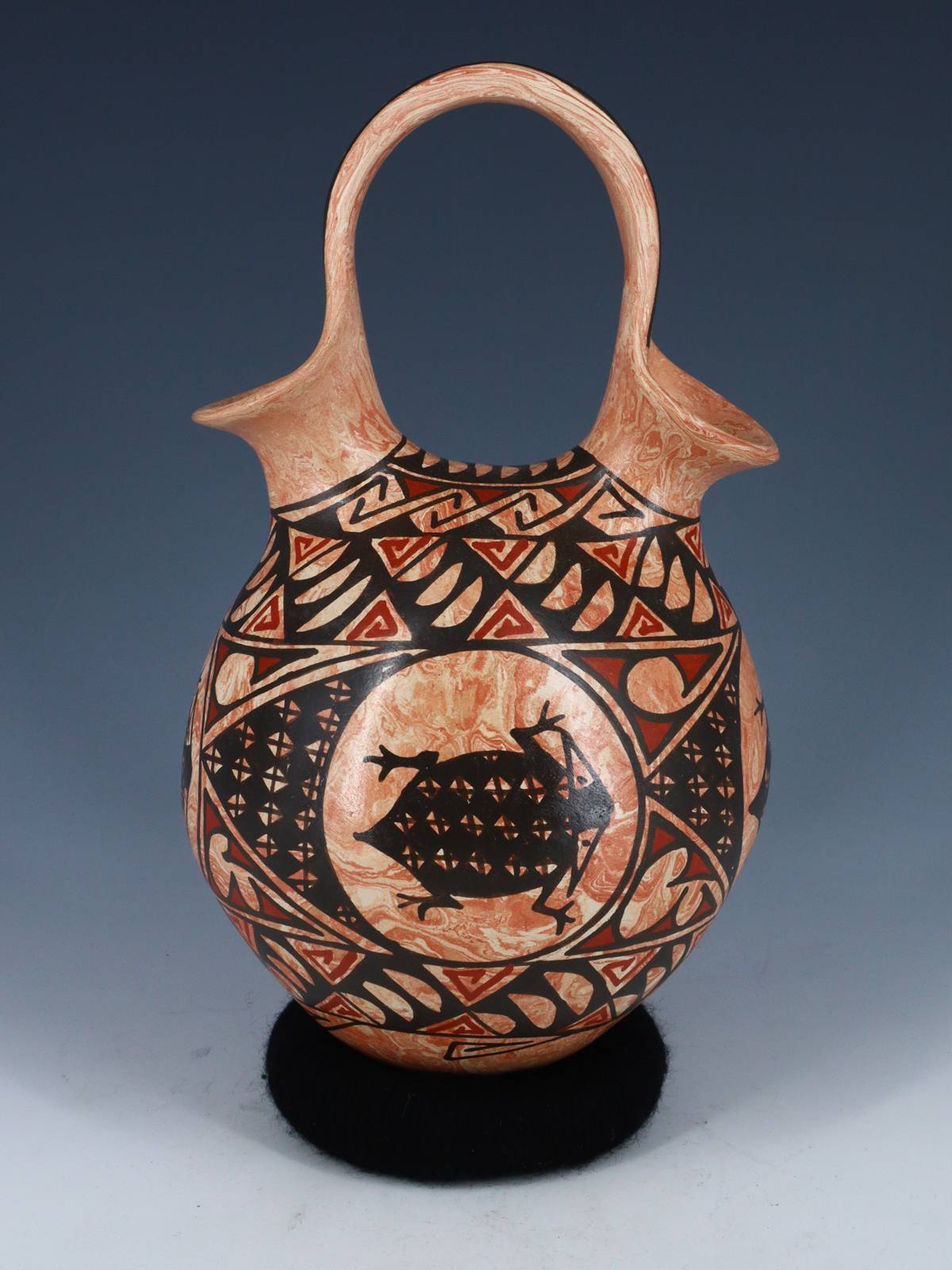 Mata Ortiz Pottery Hand Coiled Wedding Vase - PuebloDirect.com