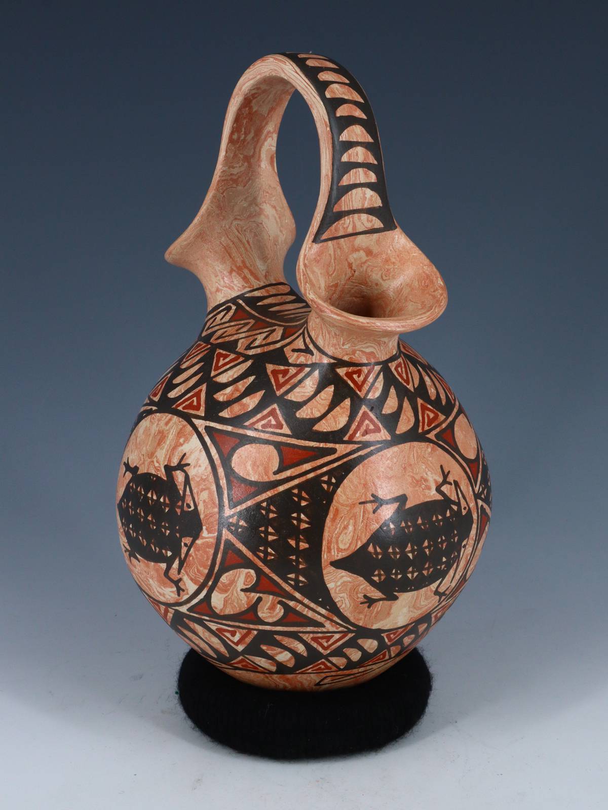 Mata Ortiz Pottery Hand Coiled Wedding Vase - PuebloDirect.com
