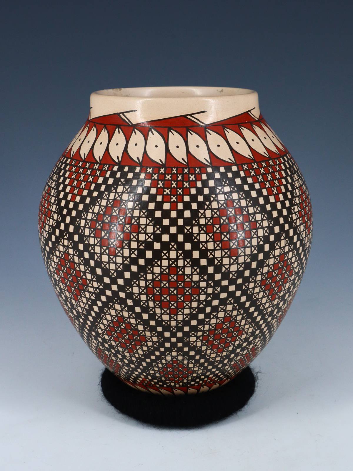 Mata Ortiz Hand Coiled Checkerboard Pottery – PuebloDirect.com