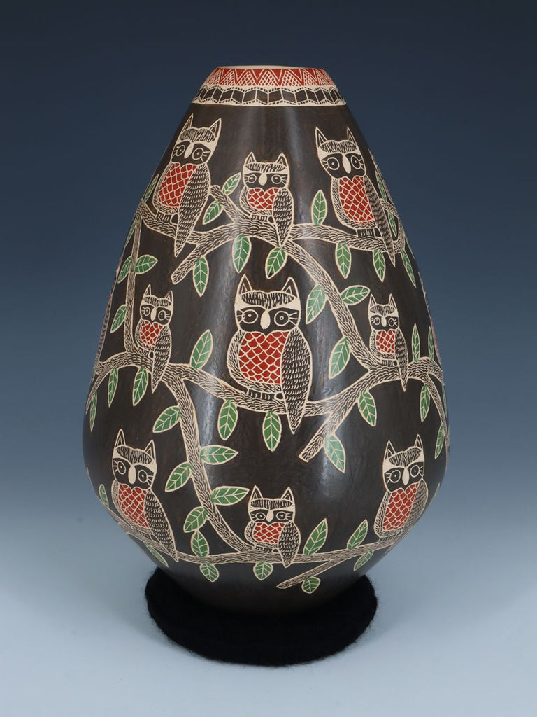 Mata Ortiz Hand Etched Owl Pottery - PuebloDirect.com