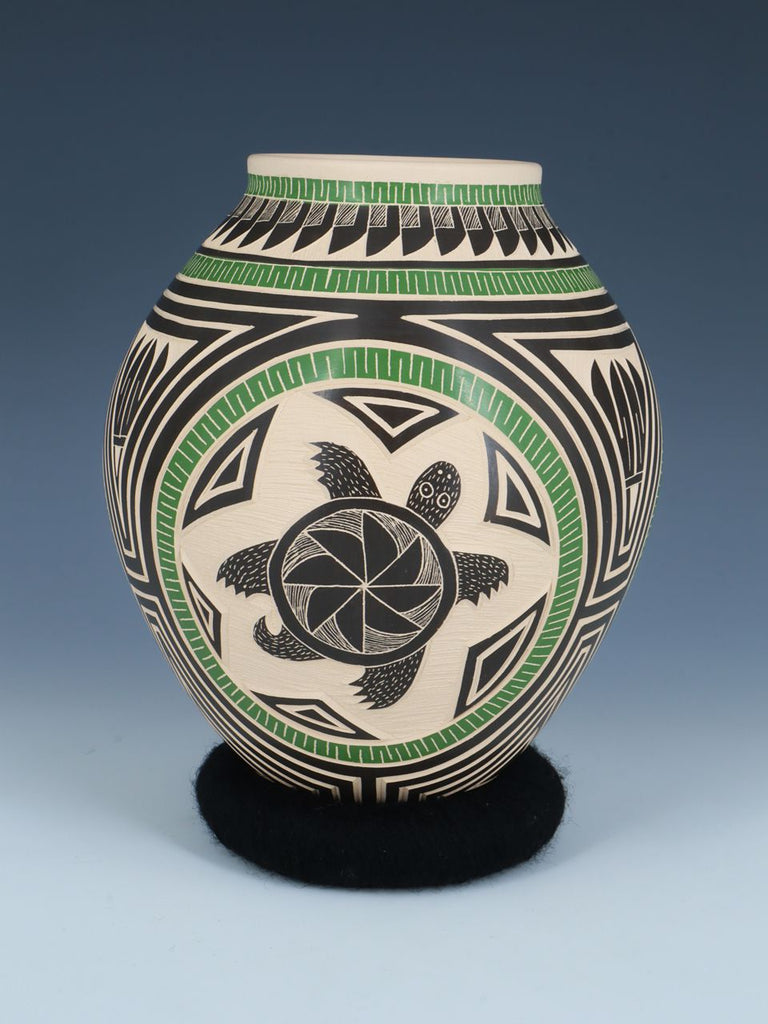Mata Ortiz Hand Coiled Etched Turtle Pottery - PuebloDirect.com