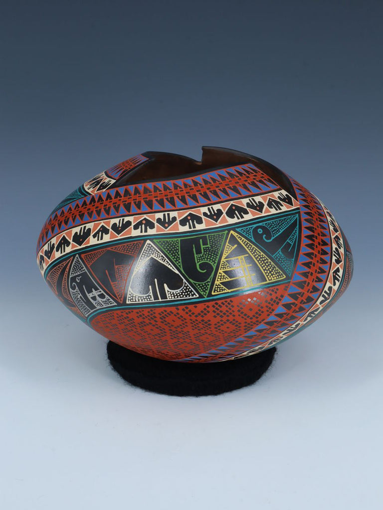 Mata Ortiz Hand Coiled and Painted Pottery Bowl - PuebloDirect.com