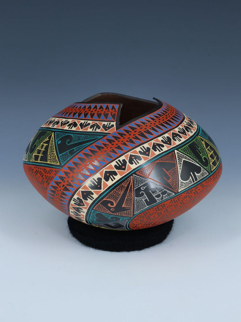Mata Ortiz Hand Coiled and Painted Pottery Bowl - PuebloDirect.com