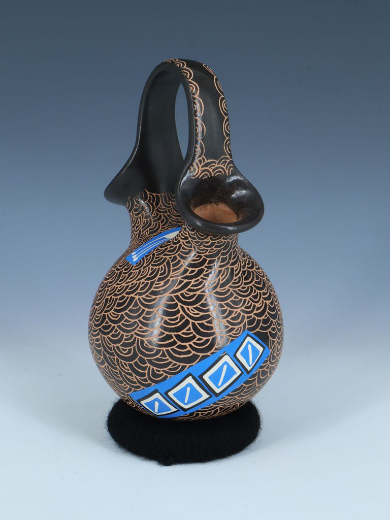 Mata Ortiz Hand Coiled and Painted Pottery Wedding Vase - PuebloDirect.com