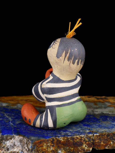 Santa Clara Pueblo Pottery Koshare Figurine - PuebloDirect.com