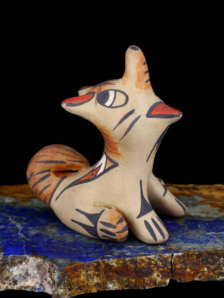 Santa Clara Pueblo Pottery Coyote Figurine - PuebloDirect.com