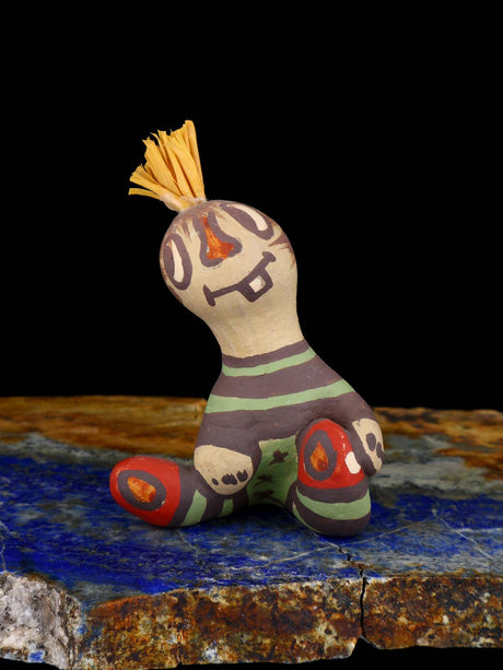 Santa Clara Pueblo Pottery Koshare Figurine - PuebloDirect.com
