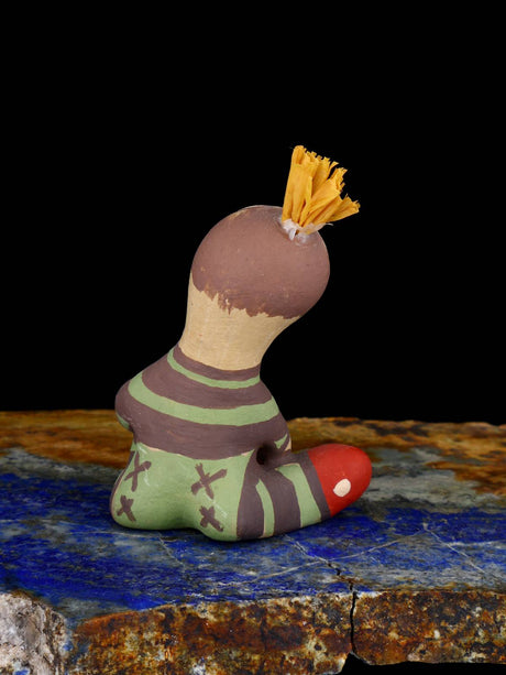 Santa Clara Pueblo Pottery Koshare Figurine - PuebloDirect.com