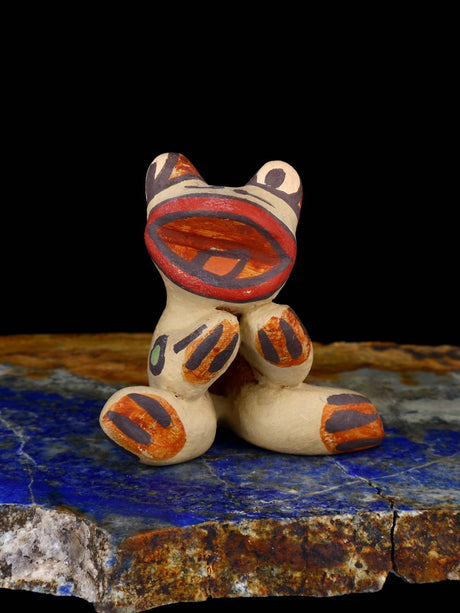 Santa Clara Pueblo Pottery Frog Figurine - PuebloDirect.com