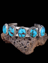 Native American Sterling Silver Turquoise Bracelet - PuebloDirect.com