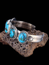 Native American Sterling Silver Turquoise Bracelet - PuebloDirect.com
