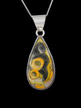 Native American Sterling Silver Bumblebee Jasper Pendant