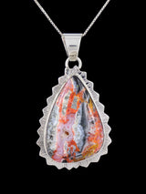 Native American Sterling Silver Bumblebee Seam Agate Pendant