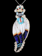 Zuni Inlay Cornmaiden Dancer Pin/Pendant - PuebloDirect.com