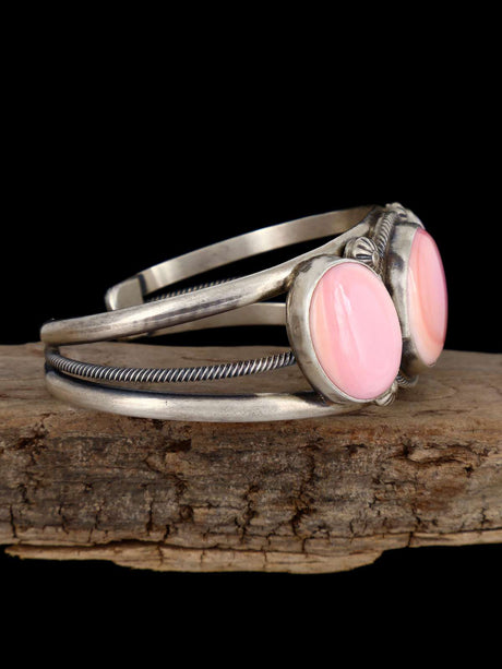 Native American Jewelry Pink Conch Cuff Bracelet