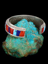 Navajo Multi Stone Cobblestone Inlay Cuff Bracelet