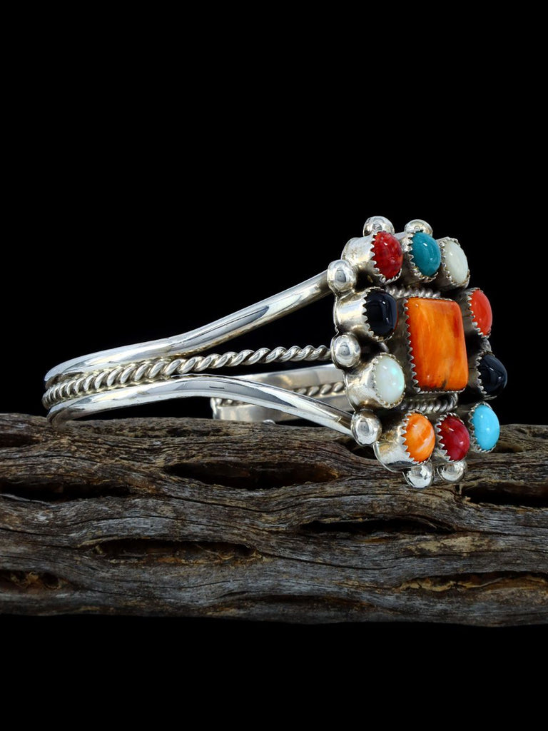 Native American Jewelry Turquoise and Spiny Oyster Cuff Bracelet - PuebloDirect.com