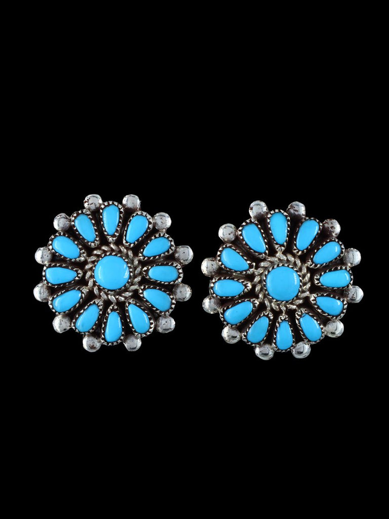 Native American Indian Jewelry Turquoise Zuni Earrings - PuebloDirect.com