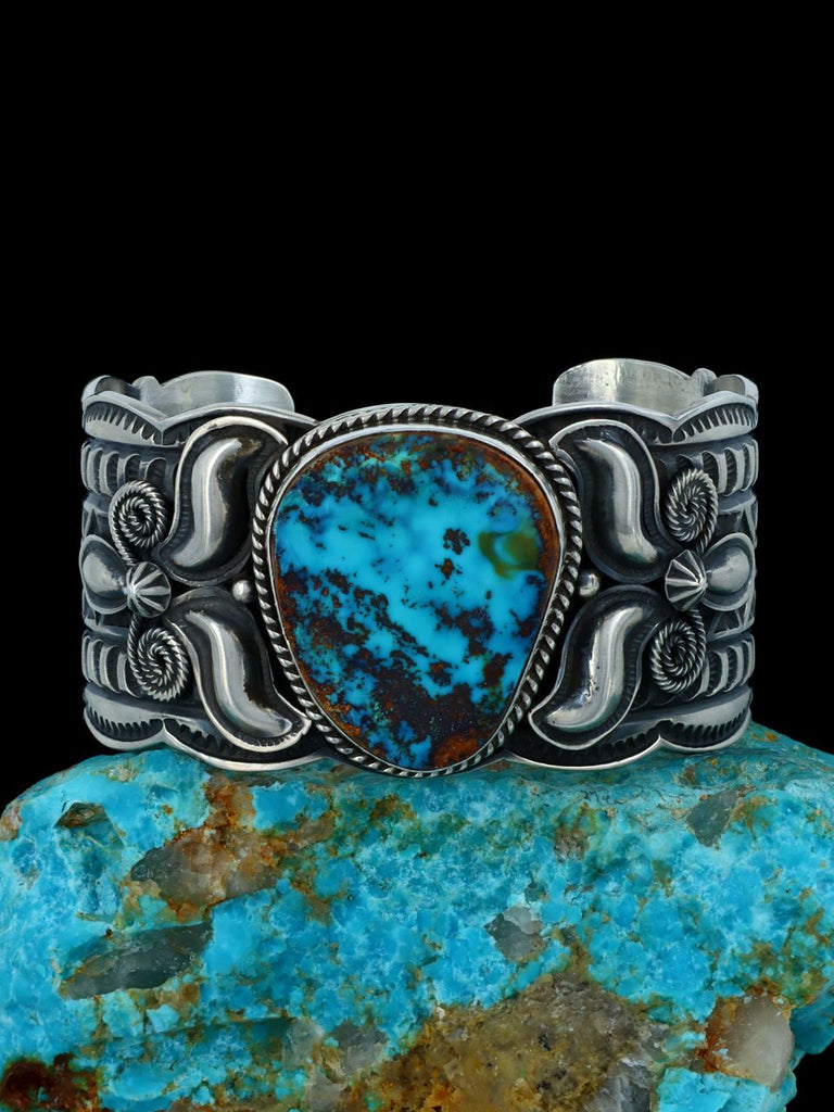 Native American Jewelry Pilot Mountain Turquoise Cuff Bracelet - PuebloDirect.com