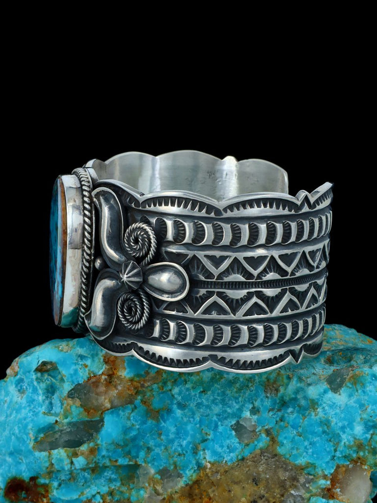 Native American Jewelry Pilot Mountain Turquoise Cuff Bracelet - PuebloDirect.com