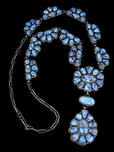 Navajo Sterling Silver Golden Hill Turquoise Lariat Y Necklace