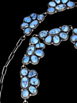 Navajo Sterling Silver Golden Hill Turquoise Lariat Y Necklace