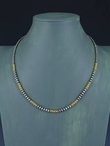 Native American Gold and Silver Bead Necklace - PuebloDirect.com