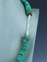 Navajo Single Strand Thick Turquoise Necklace - PuebloDirect.com