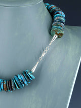 19" Navajo Single Strand Chunky Turquoise Necklace - PuebloDirect.com