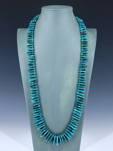 32" Turquoise Tab Necklace - PuebloDirect.com