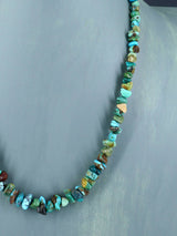 Navajo 20" Single Strand Emerald Valley Turquoise Necklace - PuebloDirect.com