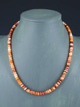 18" Navajo Single Strand Spiny Oyster Necklace - PuebloDirect.com