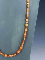 28" Navajo Single Strand Spiny Oyster Necklace - PuebloDirect.com
