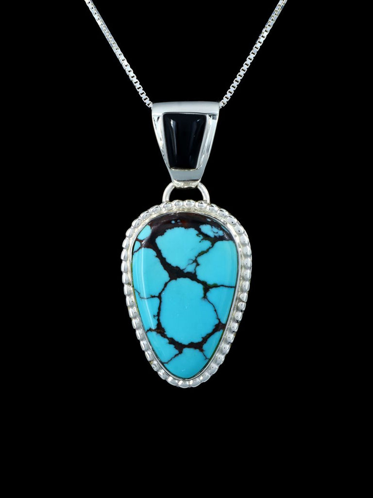 Native American Sterling Silver Cloud Mountain Turquoise Pendant - PuebloDirect.com