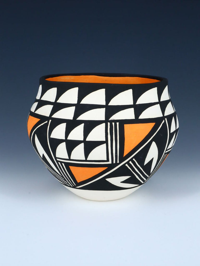 Acoma Pueblo Hand Coiled Pottery Bowl - PuebloDirect.com