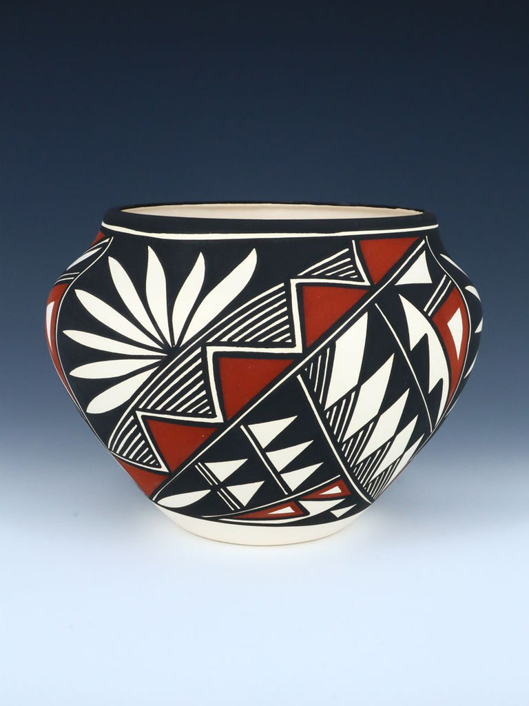 Acoma Pueblo Hand Painted Pottery Seed Pot - PuebloDirect.com