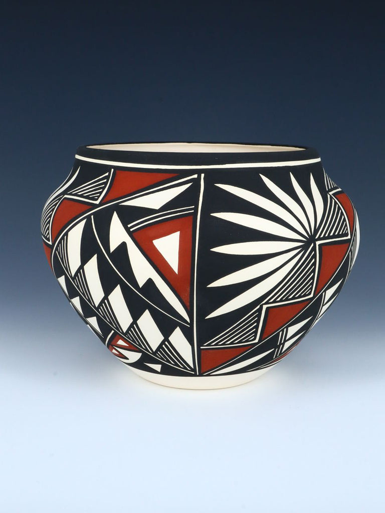 Acoma Pueblo Hand Painted Pottery Seed Pot - PuebloDirect.com