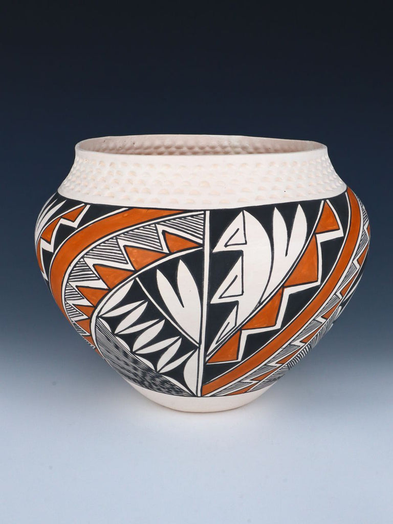 Acoma Pueblo Hand Coiled Painted Pottery Bowl - PuebloDirect.com