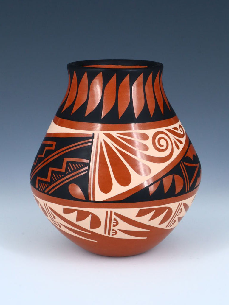 Handmade Geometric Jemez Pueblo Pottery Olla - PuebloDirect.com