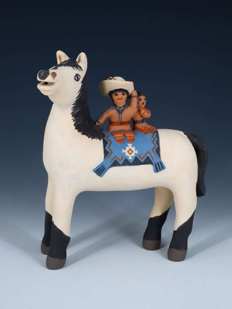 Jemez Pueblo Storyteller Horse and Children - PuebloDirect.com