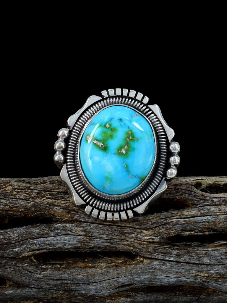 Native American Sonoran Rose Turquoise Ring, Size 8 3/4 - PuebloDirect.com