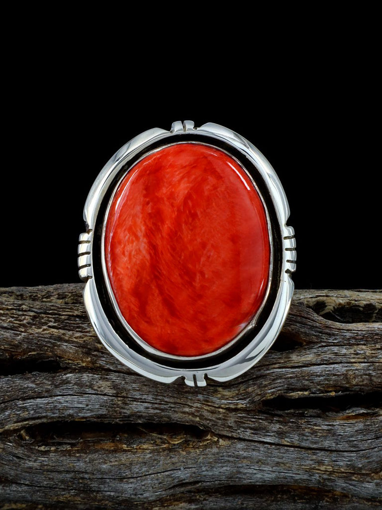 Native American Spiny Oyster Ring, Size 6 1/2 - PuebloDirect.com