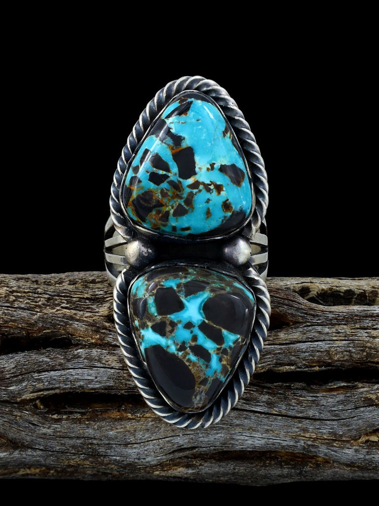 Natural Carico Lake Turquoise Ring, Size 8 1/2 - PuebloDirect.com