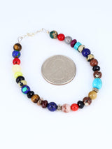 Multi Stone Single Strand Beaded Bracelet